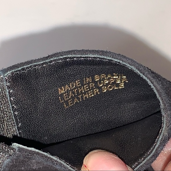 Trina Turk Womens 6 Ankle Boots Black Suede Calf Hair High Heeled Booties - Picture 7 of 11